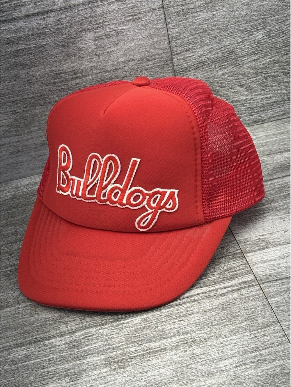 Georgia Bulldogs Script Logo Foam Mesh Snap Back We Cover The World Trucker Hat